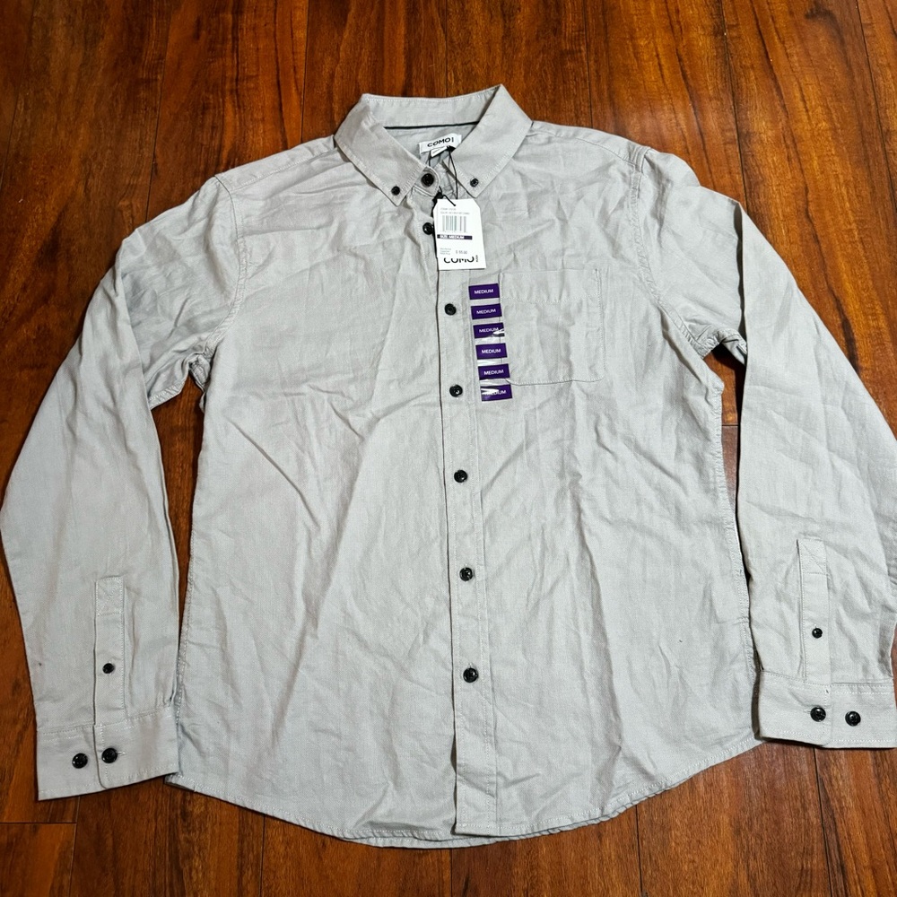 NWT COMO MAN BUTTON UP SHIRT SZ MEDIUM M